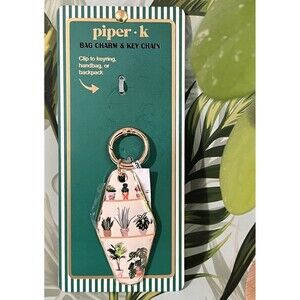 Piper K Houseplants Hotel Keychain Bag Charm Multi Plant Lover Plant Lady Gift